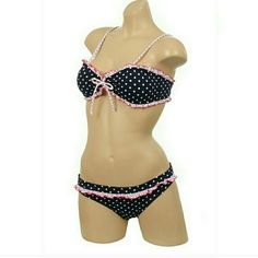 Brand New In Packaging! New With Tags. Nwt. Excellent Condition!! Little Polka Dot Bikini. Navy Blue With Ruffled (White And Pink) Detail. Two Piece, Bikini Swim Suit. Material: 82% Nylon, 18% Spandex Measurements: Brief-Large: 14.5" (16.5" Full Stretch) Features: Removable And Adjustable Straps, And Removable Padding. Lined. ~ Click "Add To Bundle" And Shop My Closet For Additional Items! Shop Kids, Women's Or Any Items To Include In Bundle Purchase. Discount May Be Available With Bundle Purcha Hat Aesthetic, Little Outfits, 2000s Fashion Outfits, Really Cute Outfits, Pink Fashion, Dream Clothes