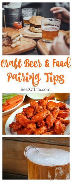 beer and food with the words craft beer and food pairing tips