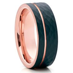 the rose gold and black ceramic wedding ring