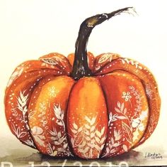 Skulls Animal, Glass Cloches, Pumpkin Paintings, Pumpkin Artwork, Fall Paintings, Halloween Watercolor, Pumpkin Drawing, Fall Canvas Painting, Fall Pumpkin Crafts