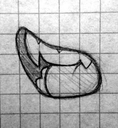 a pencil drawing of a shoe on a tiled wall with the bottom half drawn up