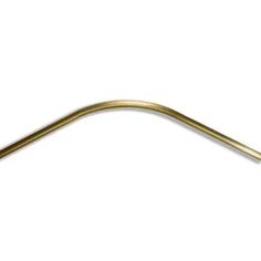 a gold colored metal handle on a white background