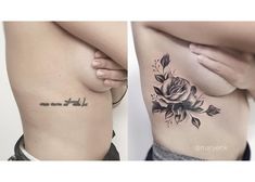 Rib Tattoo Coverups For Women, Coverup Rib Tattoo, Cover Up Tattoos Before And After, Flower Cover Up Tattoos, Body Markings, Tatuaje Cover Up, Cover Up Tattoos For Women, Rib Tattoos For Women, Finger Tattoo For Women