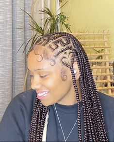 Cornrows And Knotless Braids, Fulani Braids With Design, Cornrows And Box Braids, Hairstyles For Special Occasions, Feed In Braids Hairstyles, Cute Braided Hairstyles, Braids Hairstyles Pictures, Braided Cornrow Hairstyles, Cute Box Braids Hairstyles