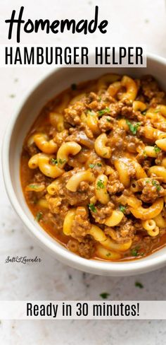 this homemade hamburger helper is ready in 30 minutes