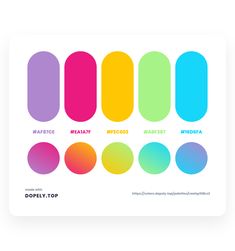 the colorful business card is shown with different colors