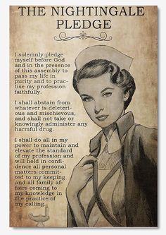 an old fashioned poster with a woman's face and the words, the nightingale