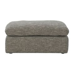 the footstool in grey tweed fabric