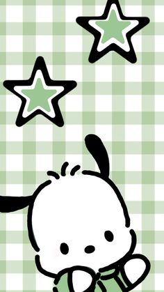 an image of a cartoon character with stars on the wall behind it and in the background