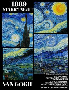 the starry night poster for van gogh's exhibition