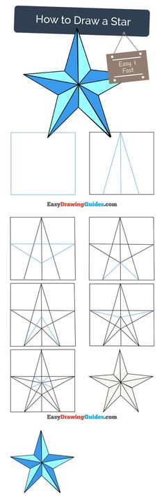 how to draw a star step by step instructions for beginners and advanced drawing students