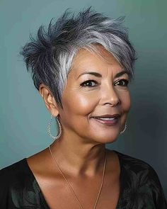 Gray Hair Highlights Short Hair, Short Hair Grey Highlights, Short Hair Color 2023 Trends, Short Spikey Hair For Women Over 50 Over 50 Pixie Haircuts, Short Hair Styles Pixie Over 50, Short Spiky Hairstyles For Women Over 50, Highlight Hair Color Grey, Women’s Pixie Haircut, Very Short Hair Styles For Women