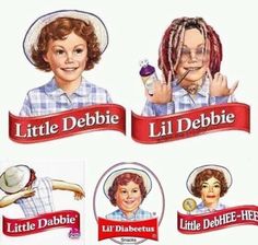 the little delibee logo is shown in four different colors and styles, including red