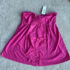 Brand New Gilly Hicks Pink Strapless Top New With Tags Size M Cute Ruffle Detail Down Middle Soft Cotton Blend Pink Strapless Top, Personal Things, Gilly Hicks, Pink Outfits, Strapless Top, Cotton Blend, Brand New, Tags, Pink