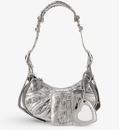 Balenciaga Bag Silver, Silver Balenciaga Bag, Balenciaga Motorcycle Bag, Balenciaga Handbag, Metallic Leather Bag, Tourist Sites