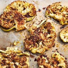 cooked cauliflower on a baking sheet ready to be eaten