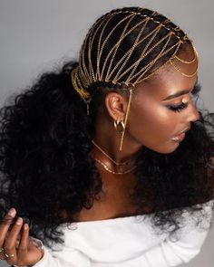 Hair Jewels, Head Piece, Locs Hairstyles, Artistic Hair, African Hairstyles, Long Curly, Hair Art, Braid Styles