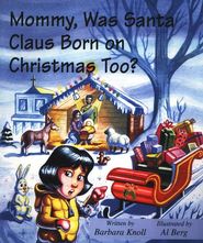 a children's book about christmas with an image of a child in the snow