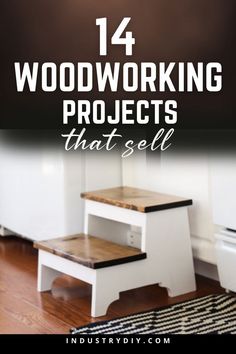 Looking to make a little extra money with your woodworking skills? Check out these 14 woodworking projects that sell! From easy projects perfect for beginners to more advanced pieces, there's something for everyone. Plus, get more DIY tips and woodworking project plans available at Industry DIY. Small Easy Woodworking Projects, Woodworking Items That Sell, Woodworking Plans Beginner, Woodworking Project Plans, Woodworking Inspiration, Small Woodworking Projects, Scrap Wood Projects, Woodworking Projects That Sell, Beginner Woodworking Projects