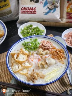 Wok Hei Seafood Congee Recipe - with USA Calrose Rice - ieatishootipost Seafood Congee, Calrose Rice, Congee Recipe, Dried Scallops, Rice Varieties, Fried Shallots, Cup Of Rice, Rice Grain, Celebrity Chefs