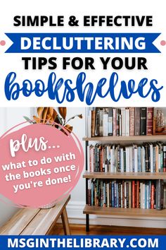 simple and effective tips for decluttering your book collection Tips For Decluttering, House Organization, Organisation Ideas, Pile Of Books, Life Help, Book Organization, Useful Tips