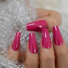 Nails Rose Pink, Mauve Colors, Kiss Press On Nails, Dark Pink Nails, Nails Rose, Faux Nails, Nail Kits, Long Press On Nails, Nail Art Tips