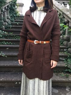 "Super cozy knit cardigan from Boden. It's made of deep brown, quality wool yarn . This cardigan has 2 front pockets, a small collar, and no closure. Very good vintage condition. Label: Boden Marked as size 12. Fits to size S\\M Model is size S. Measured laying flat: Chest: 46 cm \\ 18'' Waist: 46 cm \\ 18'' Hips: 51 cm \\ 20'' Underarm to hem: 61 cm \\24\" Shoulder to hem: 93 cm \\ 36\" Sleeve length incl shoulder 82 cm\\ 32,8'' Although I try to do my best to give the original color of the ite Classic Brown Sweater Coat For Winter, Casual Brown Wool Coat For Fall, Cozy Brown Cardigan For Workwear, Brown Winter Cardigan With Pockets, Cozy Brown Cardigan For Work, Brown Long Sleeve Sweater Coat With Pockets, Brown Winter Sweater With Pockets, Brown Sweater Coat With Pockets, Classic Brown Cardigan For Work