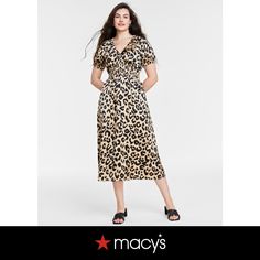 in stock V Neck Midi Dress, Leopard Print, In Store, Pick Up, Shoe Accessories, Buy Online, Midi Dress, Women Accessories, V Neck