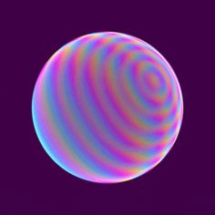 an image of a circular object in the air with colors changing from pink to blue