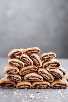 a stack of cookies sitting on top of each other