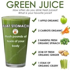 the green juice has many different ingredients to choose from