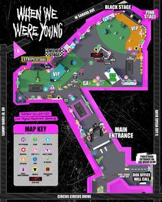 When We Were Young festival map Festival Map Design, Event Map Design, When We Were Young Festival, Music Festival Stage, Map Signage, Festival Map, Eagles Christmas, Concert Design, Map Game