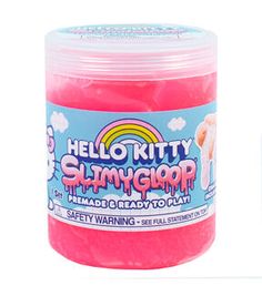 a jar of pink slimmy glob next to a tube of gummies