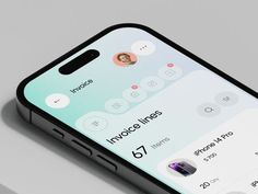 an iphone with the invoice lines app open on it's display screen