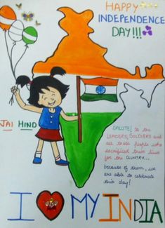 a drawing of a girl holding an umbrella with the words i love india written on it