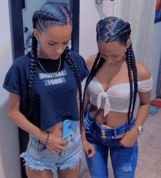 2 Cornrow Hairstyles, Goddess Cornrows, Two Cornrow Braids, Woman Braids, Hair Scarf Tutorial, Feedin Cornrows, Braids French, Diy Hair Wig, Baddie Hair