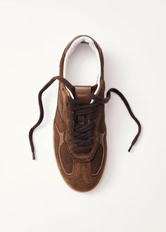 Tb.490 - Brown Suede Sneakers | ALOHAS Brown Trainers, Brown Leather Sneakers, Vegan Boots, Sustainable Leather, Brown Sneakers