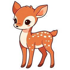 a little deer with big eyes standing