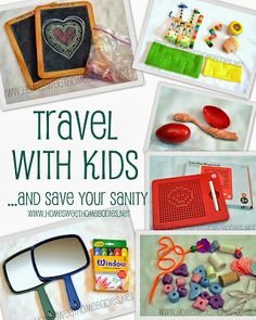 Home Sweet Homebodies: Travelling With Kids (And Saving Your Sanity)- More than 20 ideas of things to keep your kids busy and happy while you travel. Travelling With Kids, Toddler Travel, Road Trip Hacks, Road Trip Fun