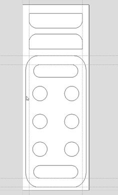 the front and back side of an empty pill bottle with four holes on each side