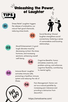 Cognitive Benefits: Humor stimulates creativity, problem-solving, and enhances cognitive flexibility, contributing to mental agility. Immune Boost: Laughter activates immune cells, promoting a healthier immune system and reducing the risk of illness. Pain Management: Humor can act as a natural painkiller by increasing pain tolerance and providing a distraction from discomfort. Let’s celebrate the profound impact of laughter on our mental and physical health! Share a joke today and spread the joy! 😂🎉 #PsychologyOfLaughter #WellnessJourney Cognitive Flexibility, Immune Cells, Increase Serotonin, Mental And Physical Health, Mood Enhancers, Painkiller, Immune Boosting, Physical Health, Immune System