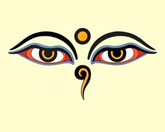 The Buddha eyes, also known as Wisdom Eyes, are a symbol commonly seen in Nepal. They represent the all-seeing nature of the Buddha, as well as wisdom and compassion. They are often depicted on stupas, temples, and other religious structures. Buddha Eyes Tattoo, Buddha Eyes, Hindu Symbols, Buddha Tattoo, Psychadelic Art, Eye Symbol, The Buddha