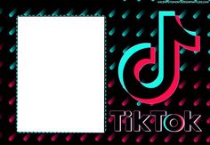 the tiktok logo is displayed on a black background