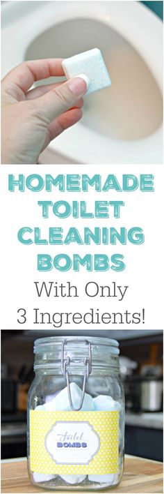 3 Ingredient Homemade Toilet Cleaning Bombs Cleaning Tips And Tricks, Cleaning Tricks, Interesting Recipes