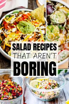 salads that aren't boring are so good and easy to make with the help of