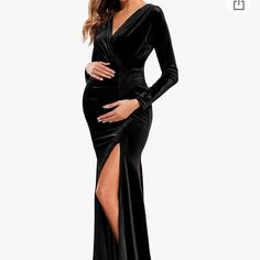 Nwt Black Velvet Long Sleeve Maternity Dress, Size Small Maternity Black Tie Dress, Black Tie Maternity Dress, Velvet Maternity Dress, Black Maternity Dress, Royal Blue Maxi Dress, Long Sleeve Maternity Dress, Tie Waist Maxi Dress, Maternity Black Dress, Cotton Shift Dress