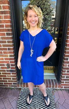 A simple V-neck cotton gauze dress with pockets. Measurements 0 1 2 Center Front Length 29" 29" 29" Bust 36" 40" 44" Sleeve 2" 2" 2" Lulu Sandals, Gauze Clothing, Cotton Gauze Dress, Dress With Shawl, Gauze Dress, Judy Blue Jeans, Cotton Cardigan, Night Shirt, Cotton Hoodie