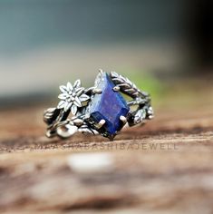 Silver Branches Ring, Lapis Lazuli Ring, 925 Sterling Silver Ring, Celestial Flower Ring, Handmade Weeding Rings, Anniversary Gift For Her SHOP LINK:- https://www.etsy.com/shop/MaaShabashibaJewell?ref=seller-platform-mcnav 》D E T A I L S《 Gemstone: Natural Lapis Lazuli Gem Color: Blue Stone Shape: Kite Metal: 925 Sterling Silver Purity: 925 Parts Per 1000 Setting Type: Prong Set Silver Polish: High Ring Size: All Size Available Please note that there Can be slight variations in stone texture and Sterling Silver Flower Shaped Gemstone Ring, Flower Shaped Sterling Silver Ring With Gemstone, Sterling Silver Nature-inspired Wedding Crystal Ring, Nature-inspired Sterling Silver Crystal Wedding Ring, Sterling Silver Gemstone Flower Ring For Wedding, Sapphire Wedding Rings Stamped 925, Wedding Sapphire Rings Stamped 925, Wedding Sapphire Jewelry Stamped 925, Rings Anniversary