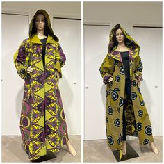 "Oversized Beautiful African print reversible jacket . Front pockets, fold over sleeves  Unisex  can fit some small.  Size M-XL 100% Cotton  Shoulder to hem 56\" rolled up sleeves" Afro Clothes, African Print Coat, African Print Jacket, Rolled Up Sleeves, African Print Dress Ankara, Dress Ankara, African Styles, Fashion Illustration Dresses, Jacket With Pockets