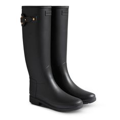 Rain Boots Hunter, Womens Hunter Boots, Best Rain Boots, Hunter Refined, Women's Rain Boots, Tall Rain Boots, Buckle Boot, Rainy Day Fashion, Boots Tall